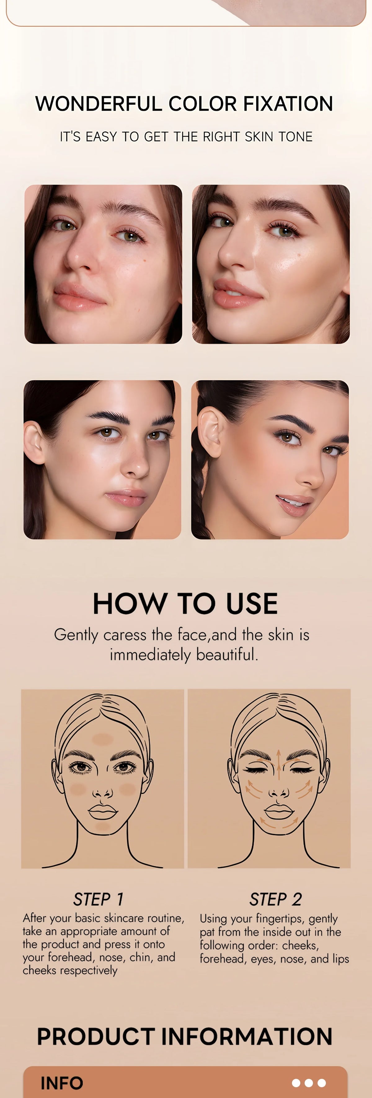 O'CHEAL Temperature Changing Foundation Stick Facial Coverage Blemishes Pores Double-Headed Face Matte Makeup Foundation Cream