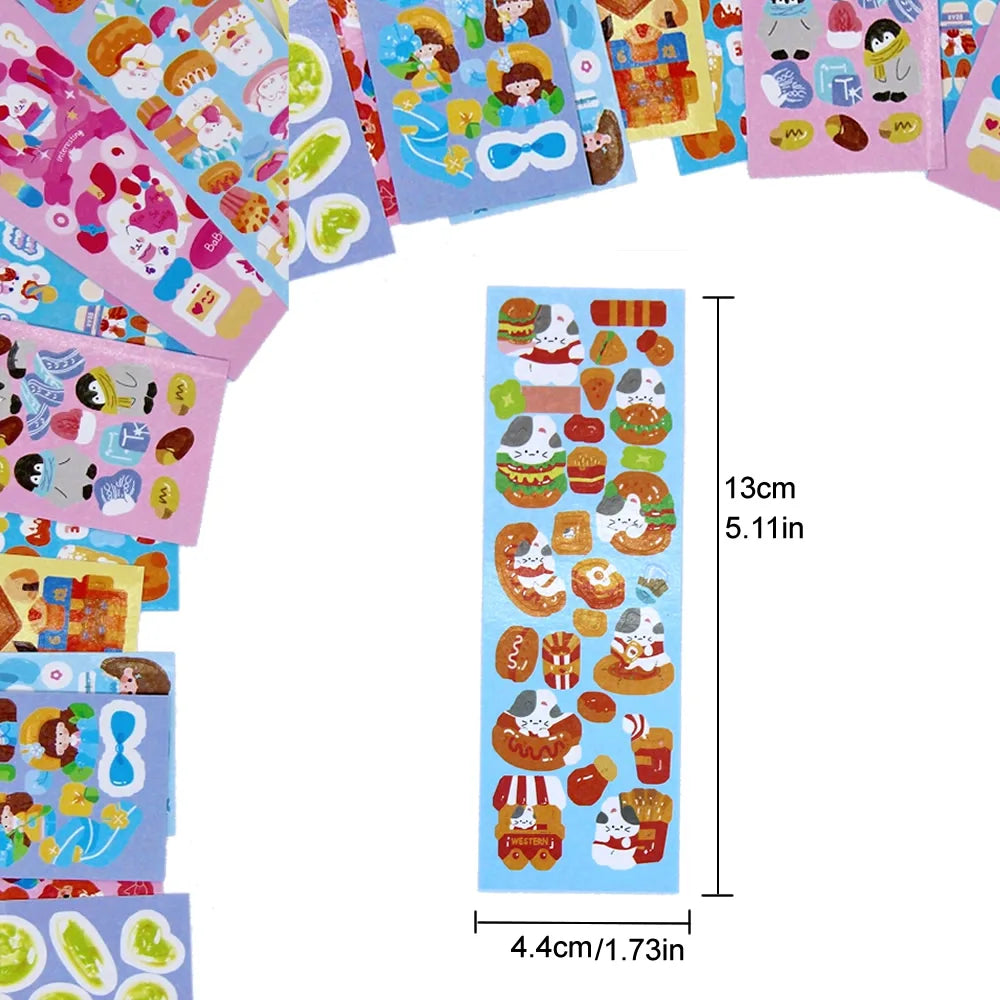 200p Kawaii Stickers for Kids Cute Stationary Aesthetic Diary Decoration Art Supplies Stickers for Scrapbooking Lot Korean Paper