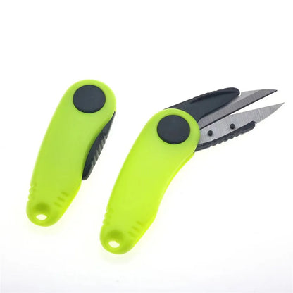 Folding Scissors Stainless Steel Fish Use Scissor Multifunction Fishing Line Cut Clipper Shrimp-Type Fishing Tackles Pesca