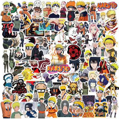 50/100PCS Naruto Anime Sasuke Decals Graffiti Stickers Phone Guitar Laptop Notebook Suitcase Waterproof Sticker Kids Toys