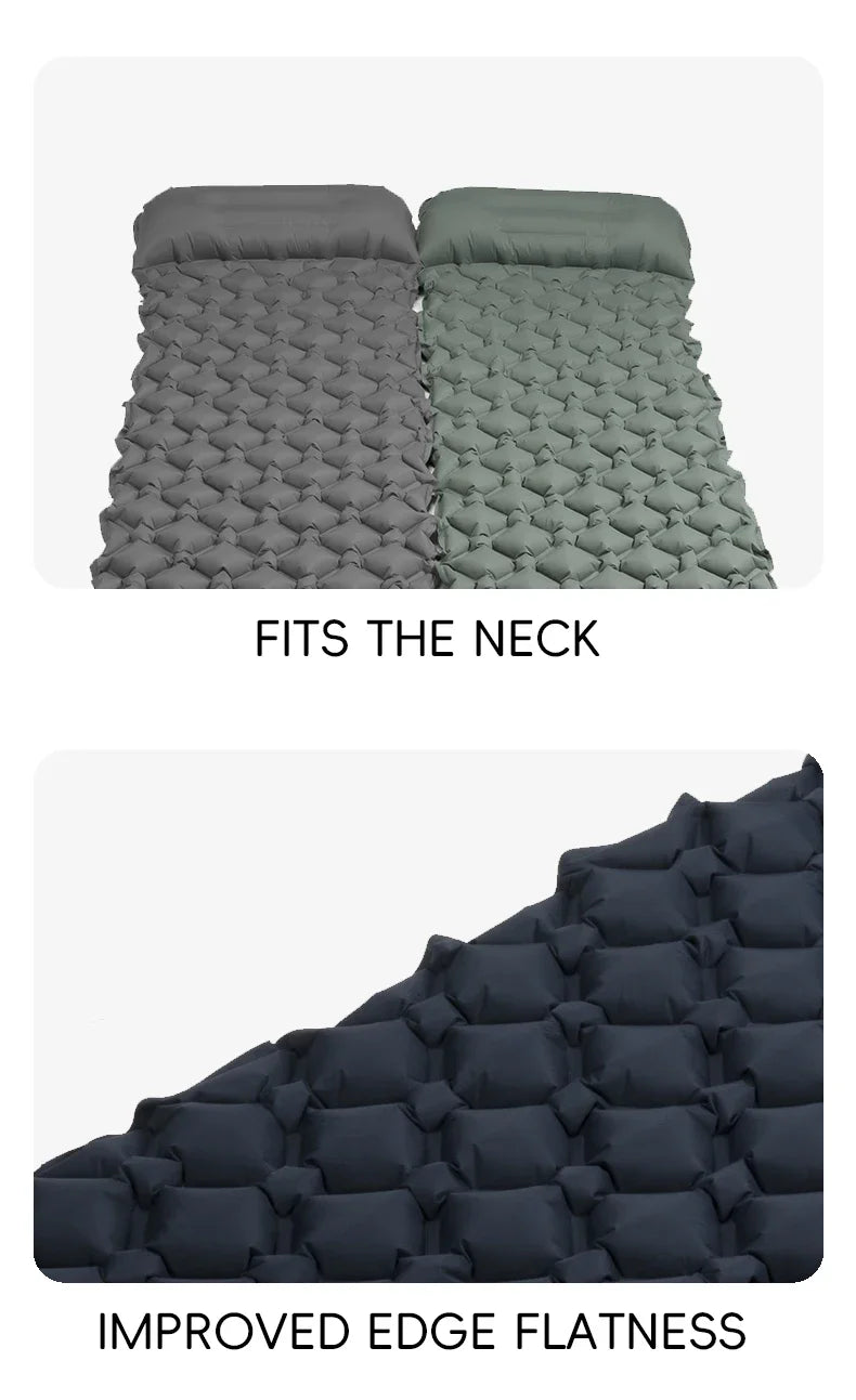 TARKA Inflatable Camping Mats Sleeping Pad Outdoor Tourist Air Cushion With Pillow Self-Inflating Mattress For Hiking Picnic