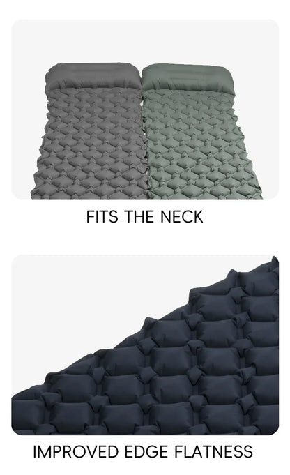 TARKA Inflatable Camping Mats Sleeping Pad Outdoor Tourist Air Cushion With Pillow Self-Inflating Mattress For Hiking Picnic