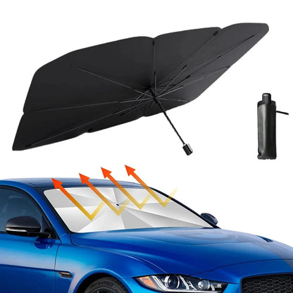 Portable Car Sun Shade Umbrella for Windshield High Shading UV Protection Foldable Front Window Cover Visor Umbrella Accessories