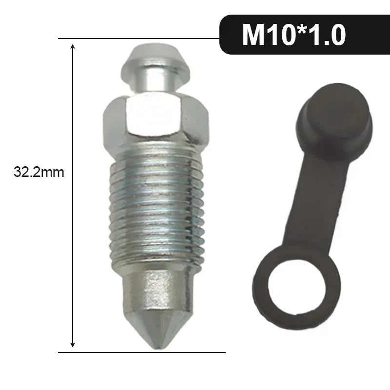 Motorcycle Brake Caliper Oil Drain Deflation Screws M8 M10 with Rubber Cap for Brembo Caliper Air Bleed Nipple Bolts
