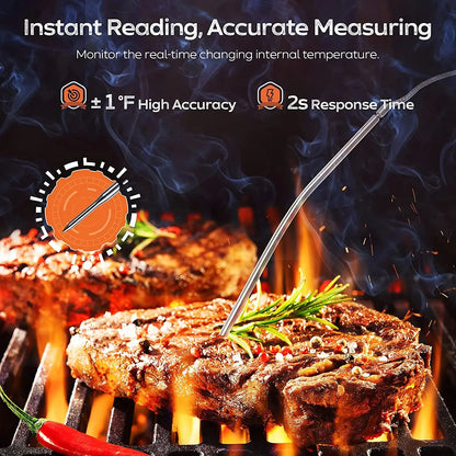 HOMEFISH Digital Meat Kitchen Thermometer Stainless Waterproof Meat Temperature Thermometre Probe Oven Cooking BBQ