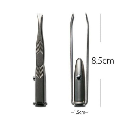 1/3Pcs Led Eyebrow Tweezers Stainless Steel Face Eyebrow Design Eyelashes Remover Tools Light Eyelash Tweezers Beauty Makeup