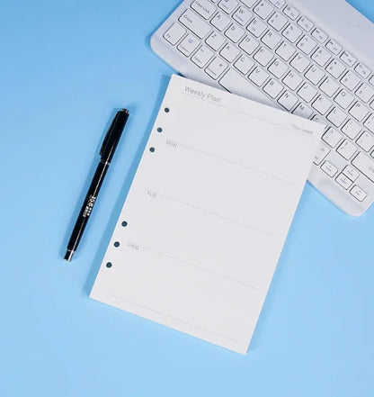 45 Sheets A5 A6 A7 Loose Leaf Notebook Refill Spiral Binder Inner Page Line Blank craft  Grid Inside Paper Stationery