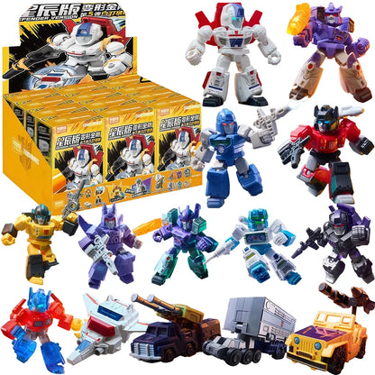 Blokees Transformation Optimus Shockwave Prime Megatron Starscream Bumblebee Anime Figure Robot Assembly Toys Blind Box Gifts