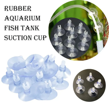5pcs/10pcs Rubber Aquarium Fish Tank Suction Cup Holders for Air Hose Tube Oxygen Pump Adjustable Strong Sucker Durable PVC Glas