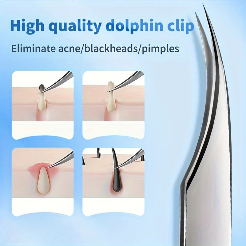 Stainless Steel Precision Eyelash Tweezers,Specialized Tweezers For Eyelash Extension, Tweezers For Removing Acne And Blackheads