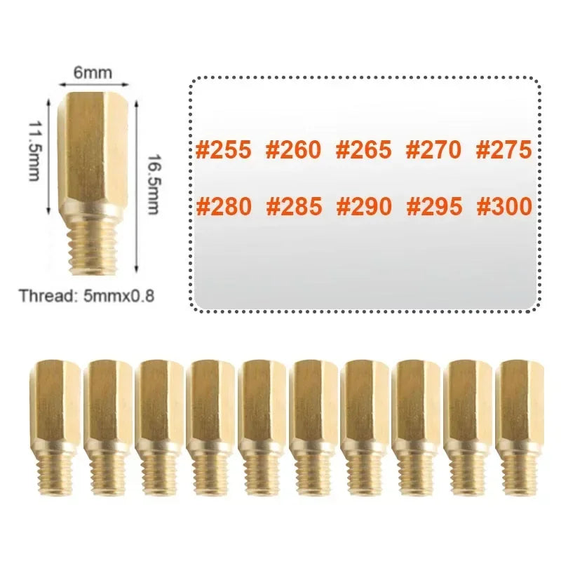 10pcs Carburetor Main Jets Slow Pilot Jets M5 6mm Thread for PWK Keihin OKO CVK Carb Set Injector Nozzle Motorcycle Part