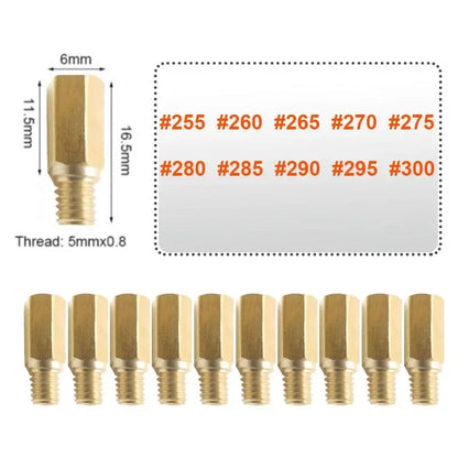 10pcs Carburetor Main Jets Slow Pilot Jets M5 6mm Thread for PWK Keihin OKO CVK Carb Set Injector Nozzle Motorcycle Part