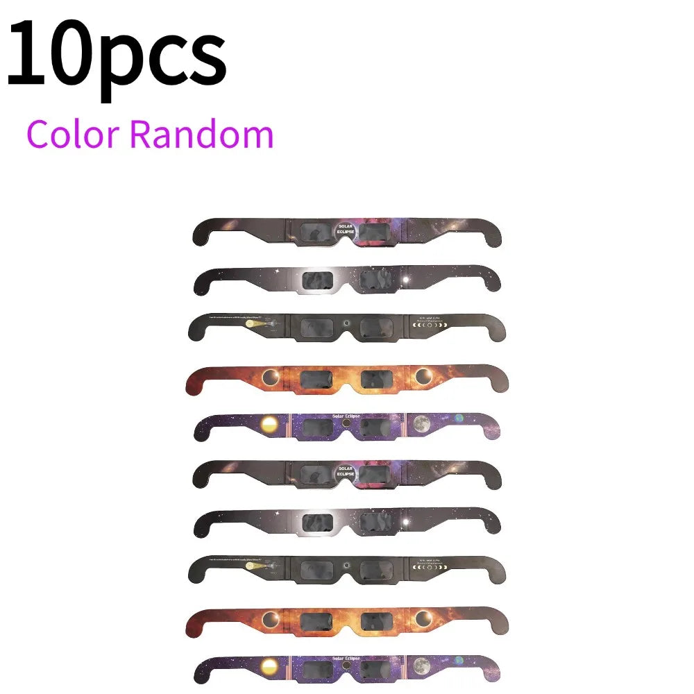 Wholesale 30pcs CE/ISO Certified Paper Solar Eclipse Glasses Safe For Direct Sun Viewing Observe Total Eclipses Partial Eclipse