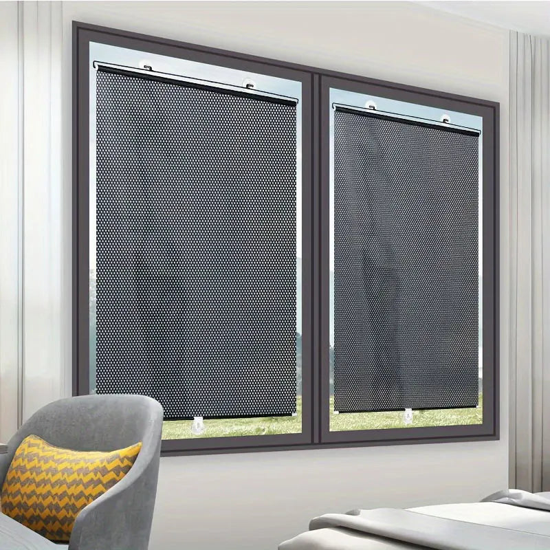 Blackout Curtain Blinds Without Drilling Window Roller Interior Bedroom Roll Black Out Rolls Blind Suction Cup Home Decor Items