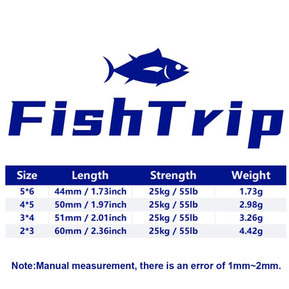FishTrip 3 Way Swivels 10Pcs T Shape Cross Line Swivel with Glow Beads for Surf Fishing Connector Swivels Interlock Pin