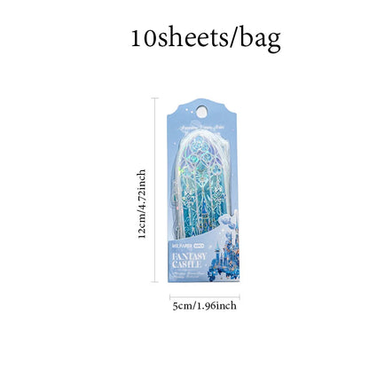 4Style 10pcs/pack Shell Light PVC Bookmark Streamer Dream High Value Ins Fresh Reading Mark Card Decoration Student Stationery