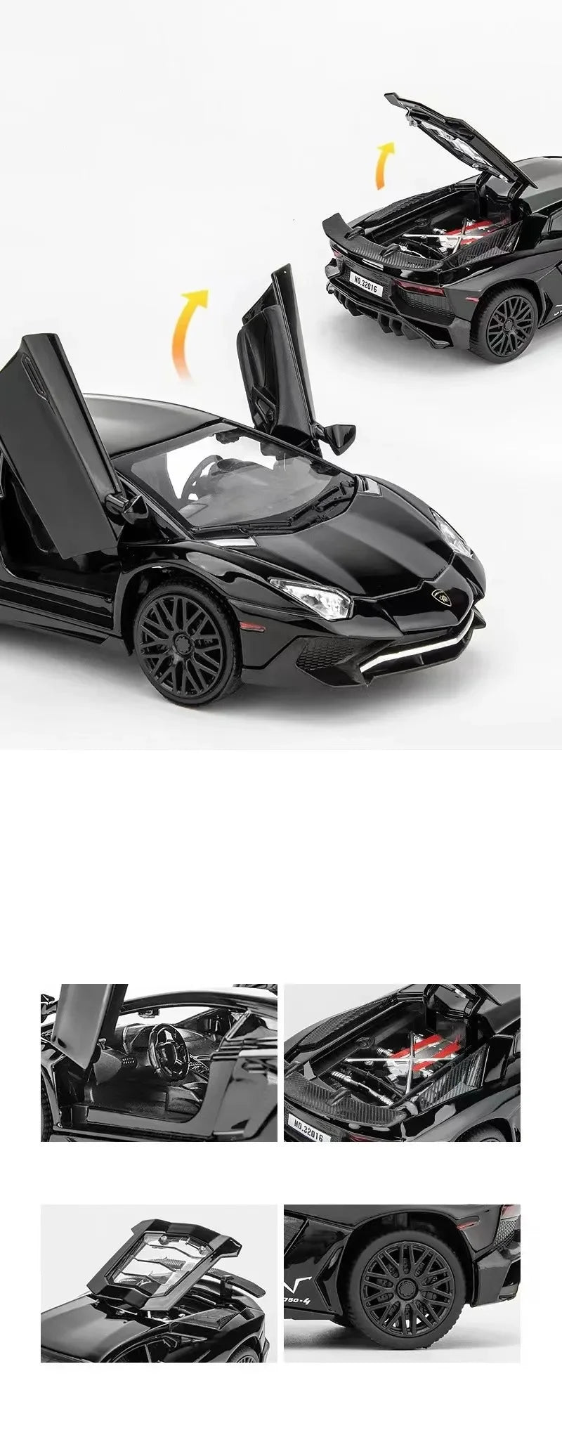 1:32 Lamborghinis SV LP750-4 Alloy Sports Car Model Diecast & Toy Metal Vehicle Simulation Car Model Collection Children's Gifts