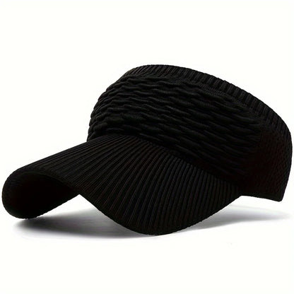 1pc Women Anti-UV Sun Hats Breathable Adjustable Empty Top Visor Caps for Tennis Golf Running Travel Beach Sport Outdoor Hat