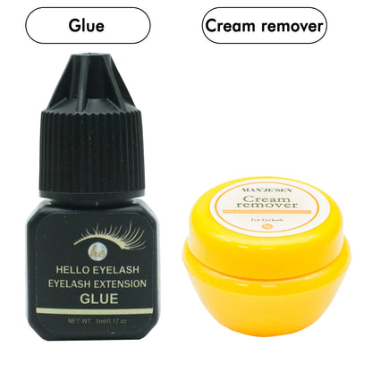DIY 5ml Fast Drying Strong False Eye Lash Extension Glue Adhesive Retention 7-14 days Low Smell Mink Eyelash Glue at home