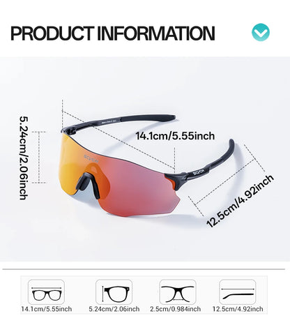 SCVCN Photochromic Cycling Glasses Man Bicycle Eyewear Cycling Running Women Bike UV400 Goggles Outdoor Sports Sunglasses