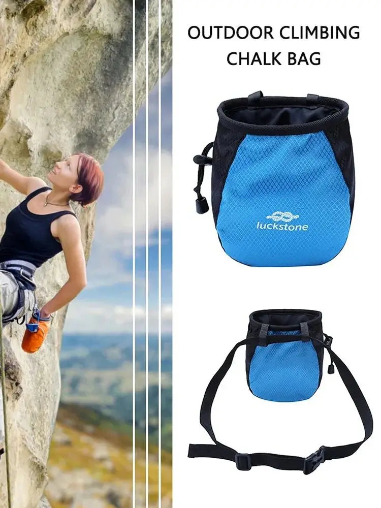 Waterproof Chalk Bag Adjustable Storage Climbing Magnesium Powder Bag for Hiking Climbing Weightlifting Anti-slip Powder Bag