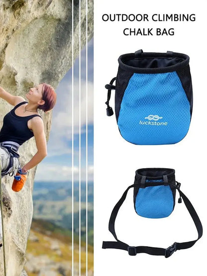 Waterproof Chalk Bag Adjustable Storage Climbing Magnesium Powder Bag for Hiking Climbing Weightlifting Anti-slip Powder Bag