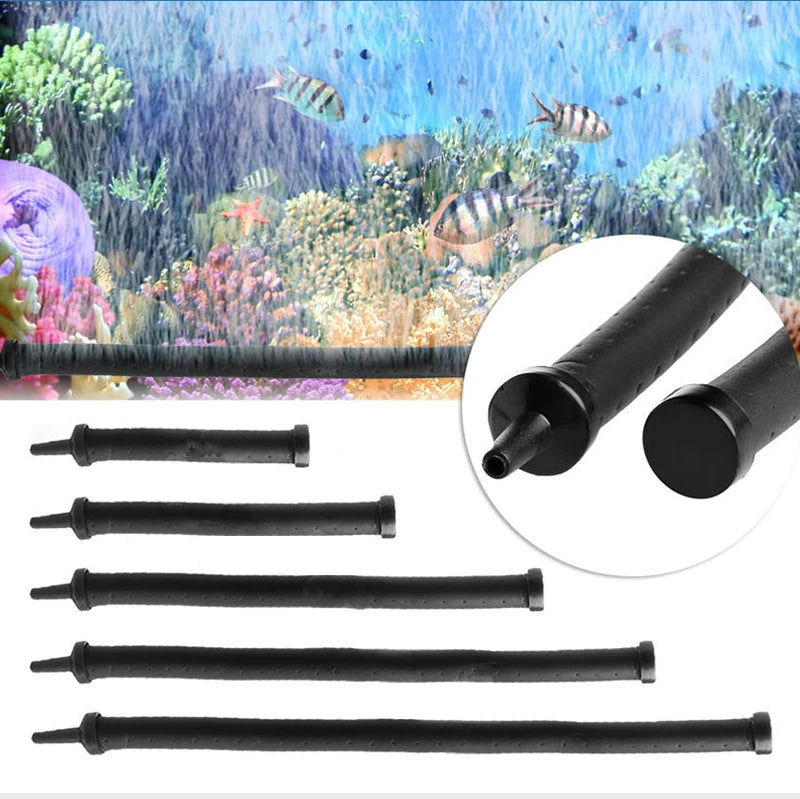 Aquarium Air Pump Oxygen Air Bubble Tube Aerator for Fish Tank Waterscape Bendable Air Stone Pipe Strip Diffuser Accessories