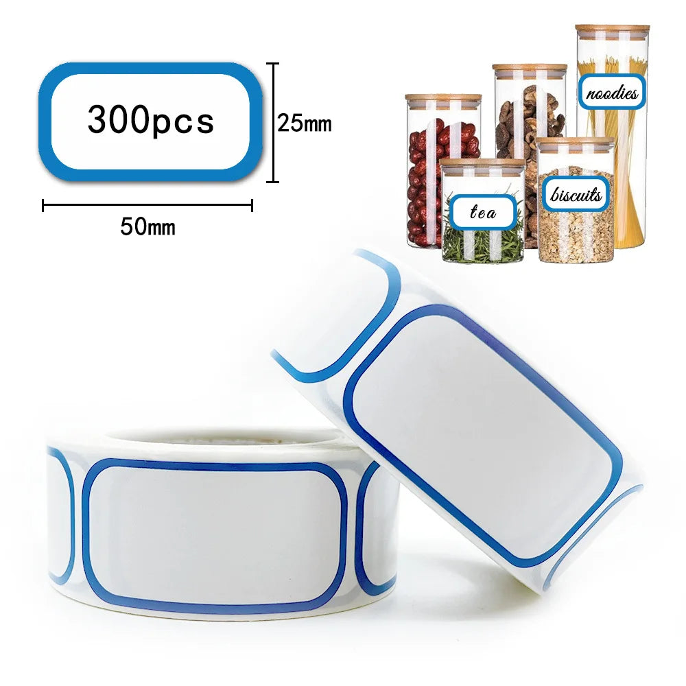 300Pcs Removable Freezer Labels, 1 X 2 Inch Food Storage Stickers, Self-Adhesive Date Labels DIY Handmade Stickers Bottle Pack