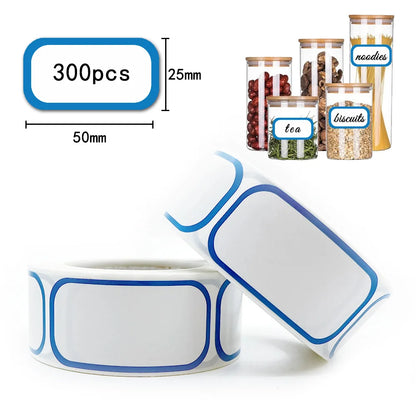 300Pcs Removable Freezer Labels, 1 X 2 Inch Food Storage Stickers, Self-Adhesive Date Labels DIY Handmade Stickers Bottle Pack