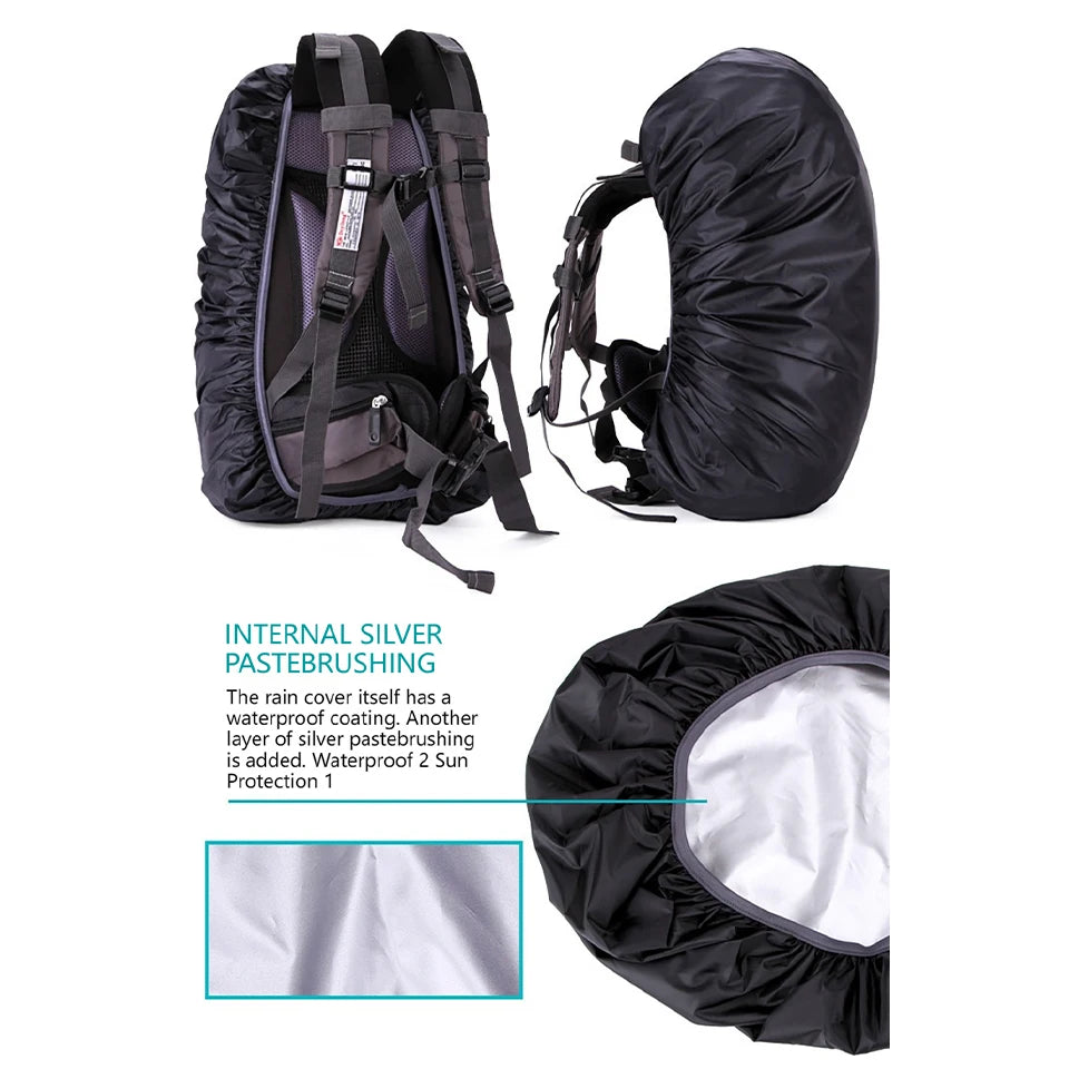 KoKossi 1Pcs 25-60L Mountaineering Backpack Rain Cover Cycling Hiking Backpack Reflective Waterproof Cover Backpack Dust Cover