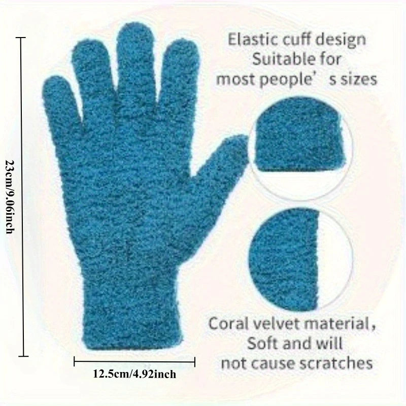 1pc Microfiber Dusting Gloves-Stretchable & Breathable Cleaning Gloves,Non-Waterproof for Cars, Boats, RVs, Pools, Home, Kitchen