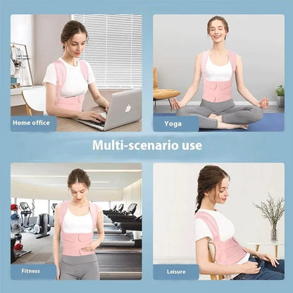 Back Brace and Posture Corrector for Women and Men Adjustable and Lightweight Straightener for Scoliosis Hunchback Correction
