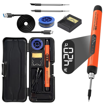 USB soldering iron mini small soldering iron set portable household type-C interface 800mAh battery Adjustable temperature