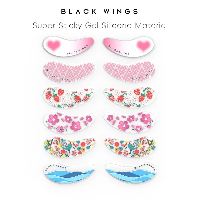 Blackwings 6 pairs of silicone eye patches are suitable for dark circles and puffy, reusable female cooling gel eye mask.