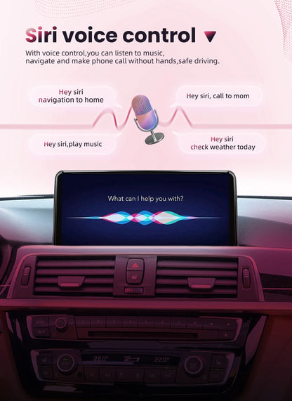 BONROAD Wireless Carplay Android auto Multimedia Player Car Radio For BMW 3 Series E90 E91 E92 E93 Touch Screen With Bluetooth