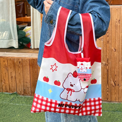 Cute Shopping Bag Large Capacity Supermarket Eco-Friendly Bag Foldable And Easy To Carry Bag Together