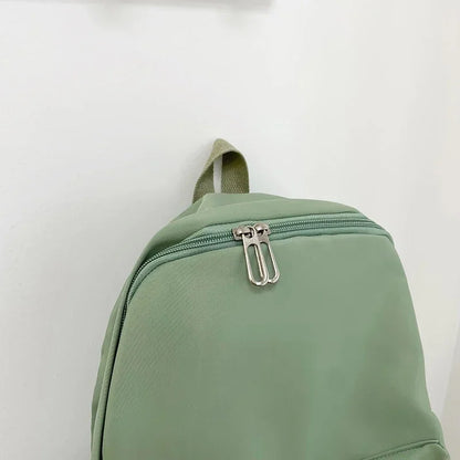 Lightweight Solid Color Backpack for High School Students Multifunctional Casual Bag School Travel Daily Use Simple Design