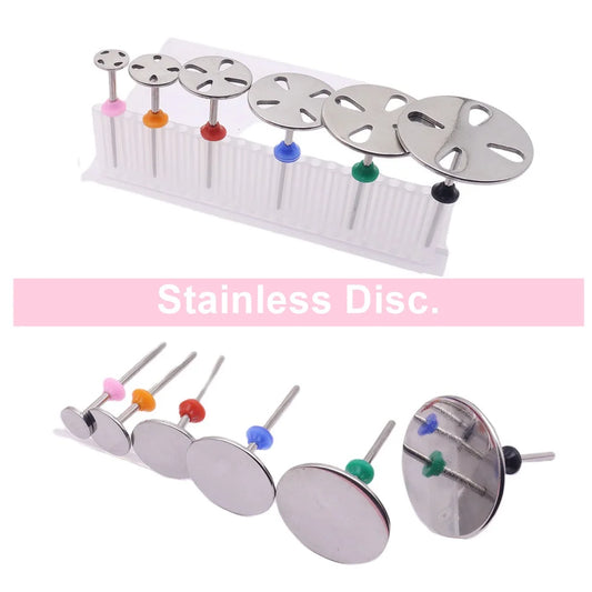 1Pcs New Stainless Steel Sanding Paper Disc 3/32" Round Metal Disk Nail Drill Bits Accessories 10-35mm