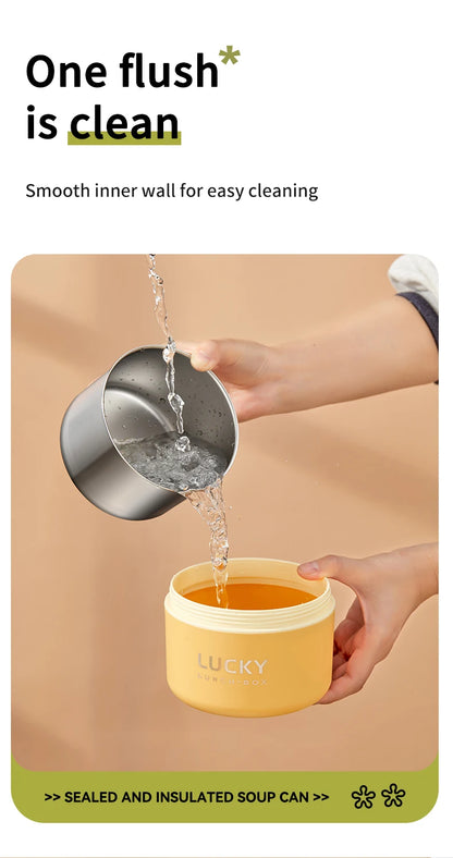 WORTHBUY Portable Sealed Thermal Lunch Box For Kids Stackable Microwave 304 Stainless Steel Bento Box Insulated Food Container