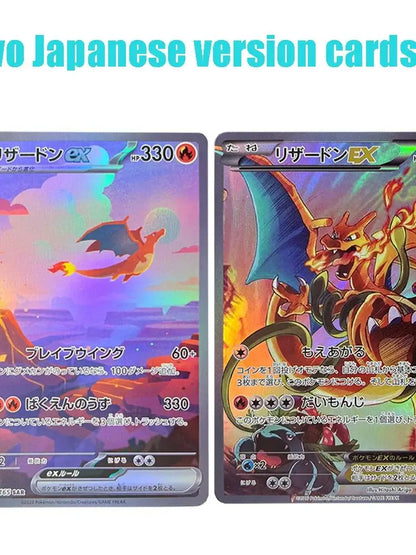 PKM Foil Collection PTCG Charizard Pikachu Mew EX Sylveon Singl PKM Holographic Cards PROXY Card Hobbies Rare Collection Battle