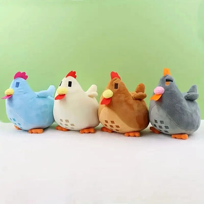 2pcs Multicolored Chicken Pillow Plush Soft Stuffed Animal Toys Cartoon Stardew Valley Children Birthday Gift Christmas Gifts