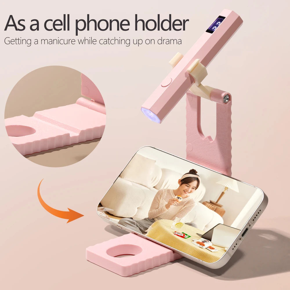 YIKOOLIN Mini Handheld UV Light Fast Gel Nail Drying Lamp for Home Salon Tools Professional Nail Phototherapy Flashlight Pen