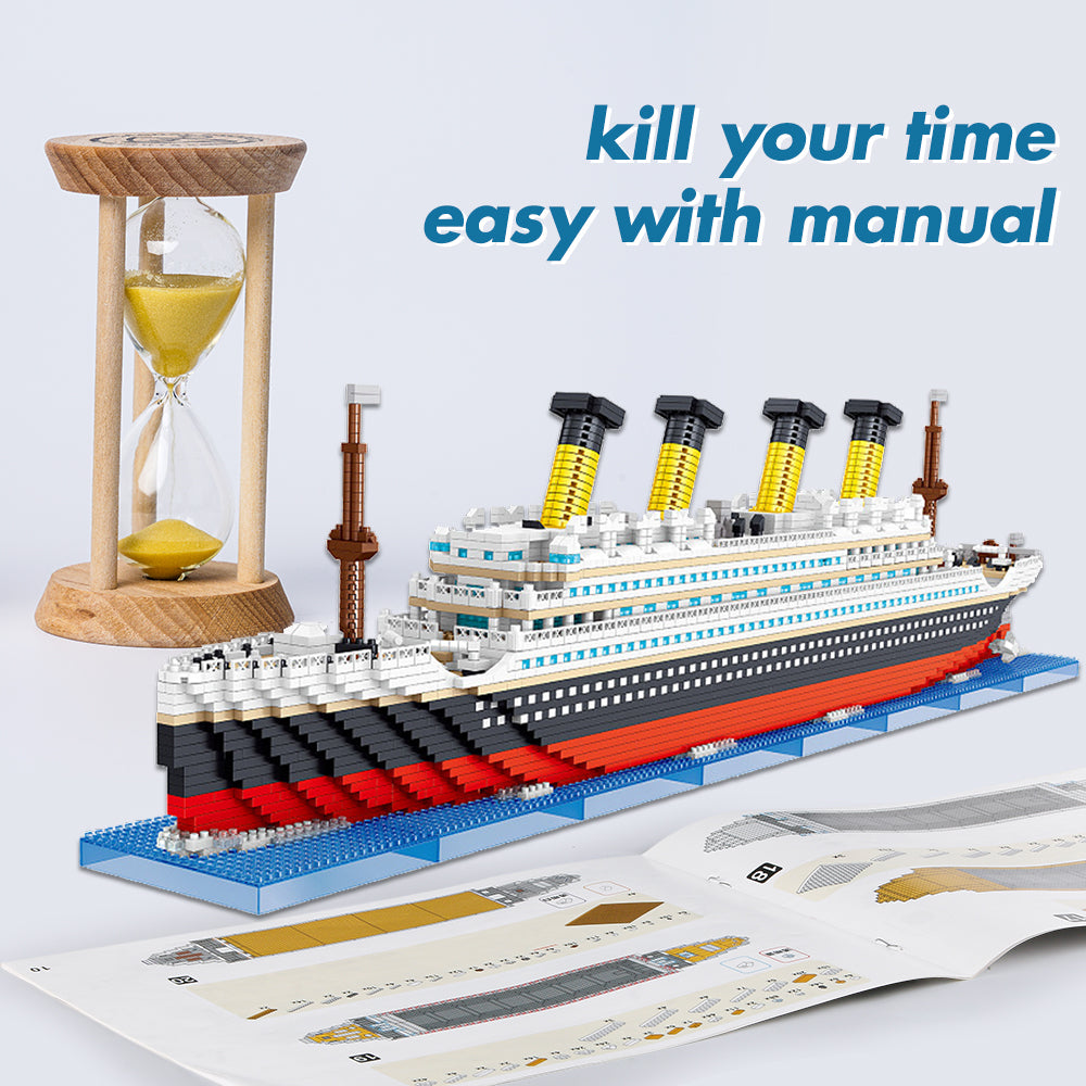 KNEW BUILT 6 Kinds Titanic Model Cruise Ship Building Block for Adult Micro Mini Brick Toy Perfect Gift Entertainment Decoration