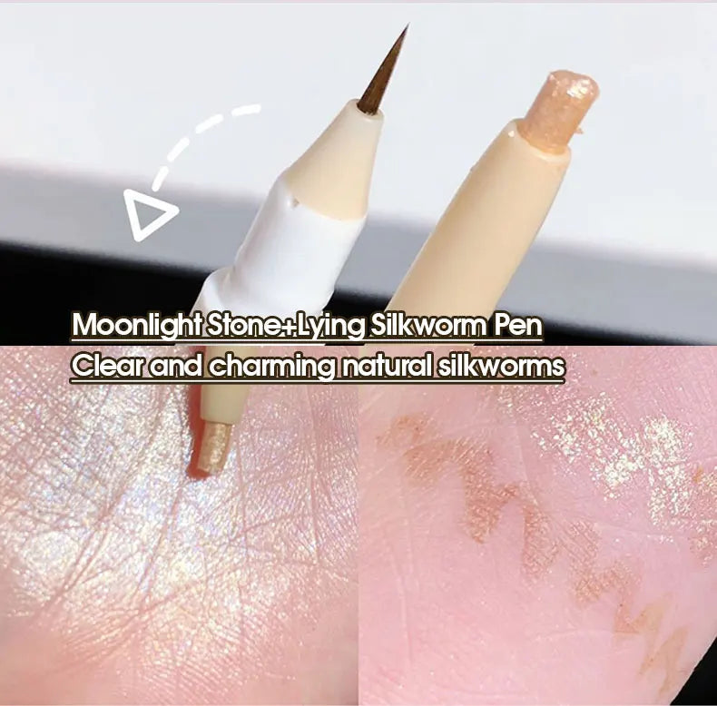 Double head lying Silkworm Pen matte Pearlescent Fine Flash Brightening Shadow Pen Outline pen under eyelid to pen