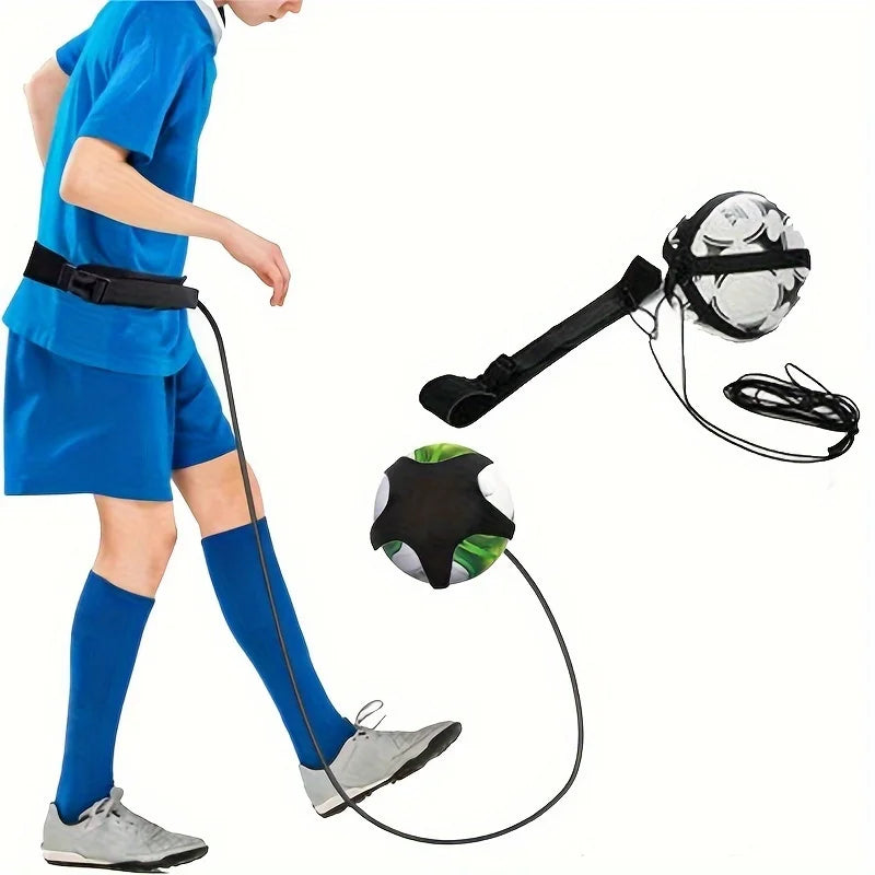 1 Set of Football Training Equipment with Rope Bag, Football Dribbling Belt, Training Device for Ball Control, Dribbling Belt, Rebound Practice Belt with Rope Bag, Football Training Equipment
