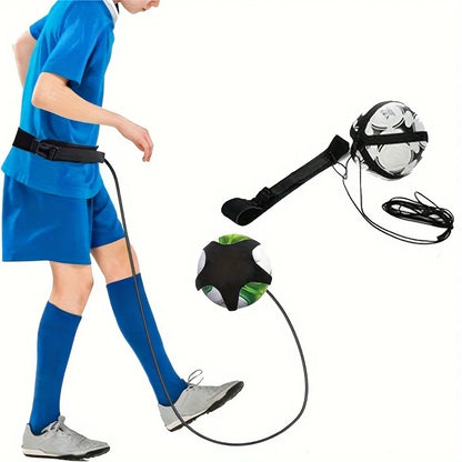 1 Set of Football Training Equipment with Rope Bag, Football Dribbling Belt, Training Device for Ball Control, Dribbling Belt, Rebound Practice Belt with Rope Bag, Football Training Equipment