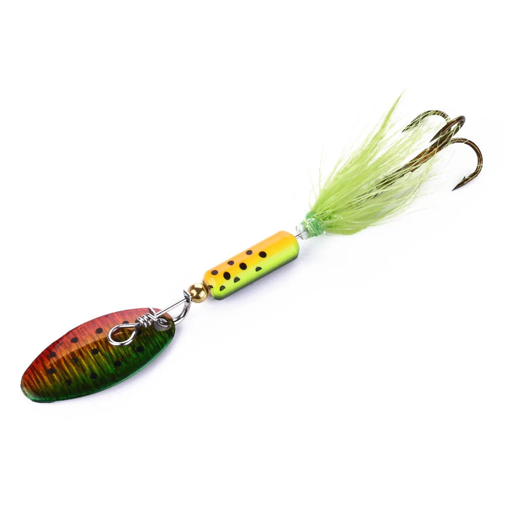 1PC 3.5g Metal VIB Lures Feather Sequins Wobbler Vibrations Spoon Fishing Bait Bass Artificial Hard Bait Cicada Fishing Tackle