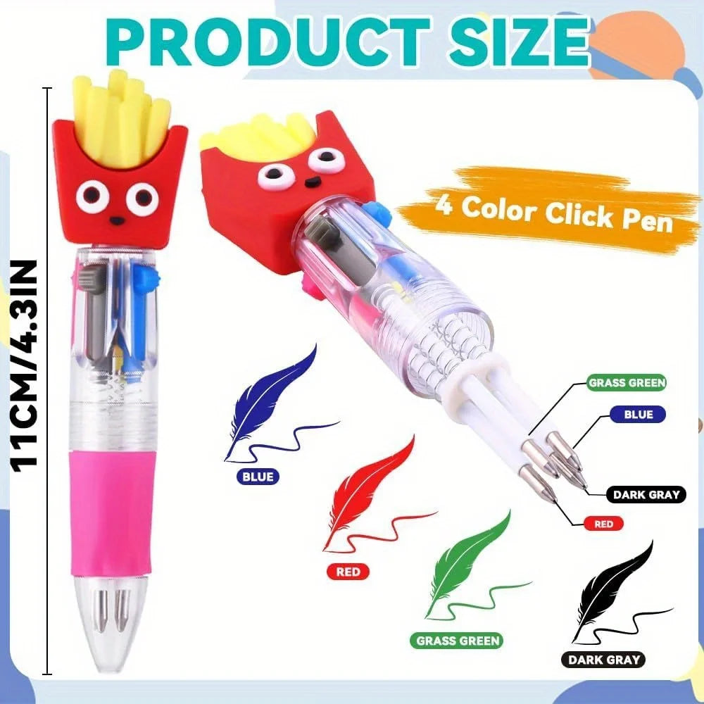 5-20Pcs/Lot Cute Cartoon 4 Color Mini Ballpoint Pen KawaiiUnicorn Flamingo Retractable Stationery Gift SchooOoffice Supplies