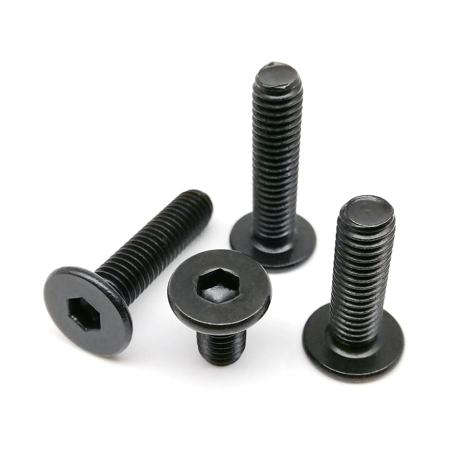 HZYUEGOU M2 M2.5 M3 M4 M5 M6 M8 Black 304 A2 Stainless Steel Allen Hexagon Head Bolt Hex Socket Ultra Thin Flat Wafer Head Screw
