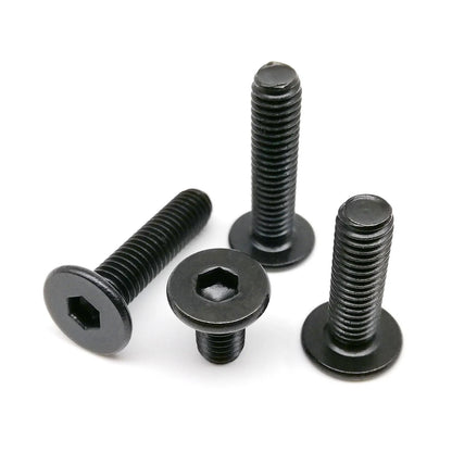 HZYUEGOU M2 M2.5 M3 M4 M5 M6 M8 Black 304 A2 Stainless Steel Allen Hexagon Head Bolt Hex Socket Ultra Thin Flat Wafer Head Screw